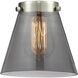 Franklin Restoration Cone 1 Light 6 inch Polished Nickel Mini Pendant Ceiling Light in Incandescent, Plated Smoke, Franklin Restoration